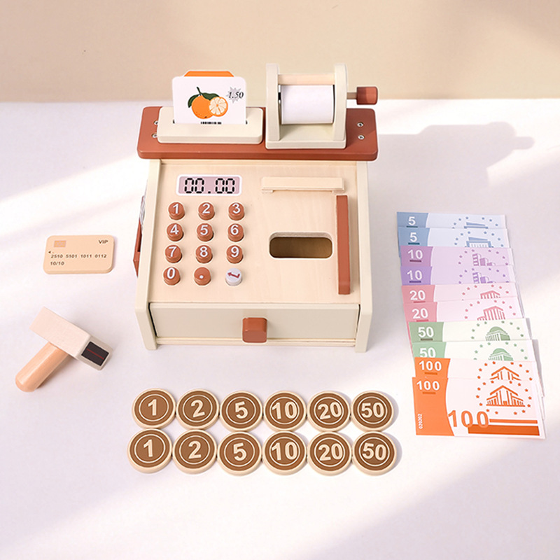 Toy Cash Register - Simulatiekassa voor kinderen, met valutadetectie, digitale