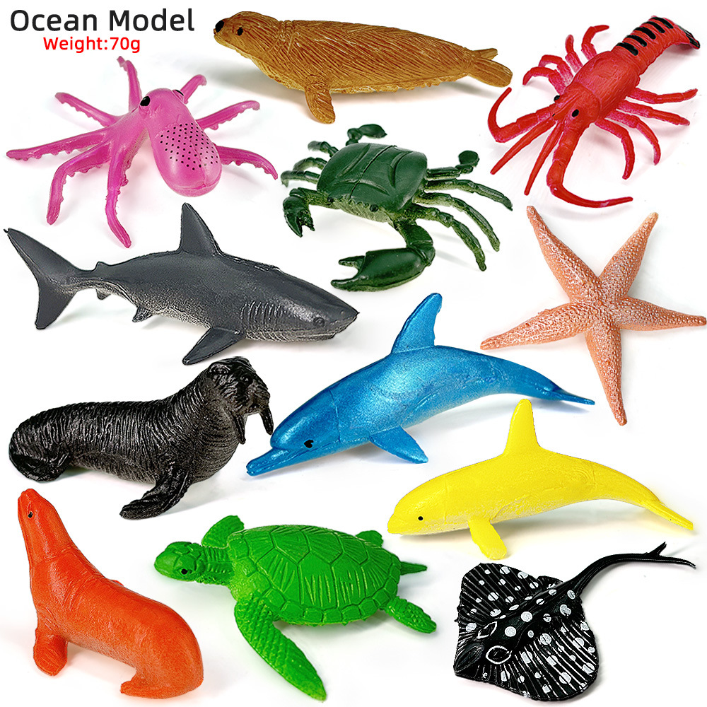 Kids Toys 3 Year Old - 12 Stuks Oceaan Zeeleven Set Dieren